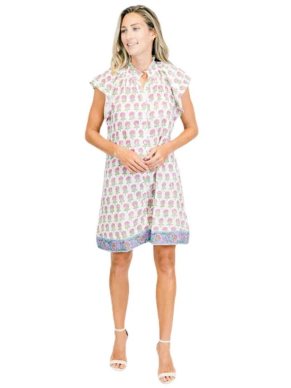 Victoria Dunn Lucia Poppy Print Dress XS